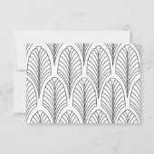 Art Deco Style RSVP-kaart RSVP Kaartje (Achterkant)