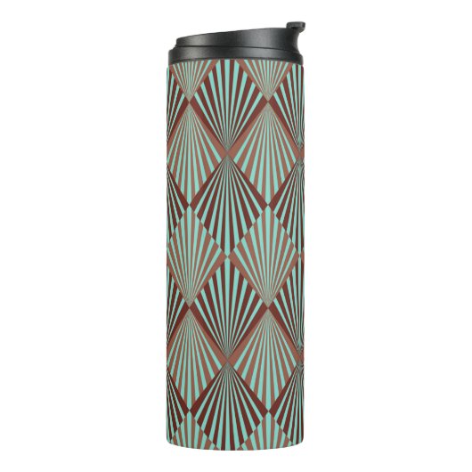 Art Deco style seamless pattern texture Thermosbeker (Gedraaid links)