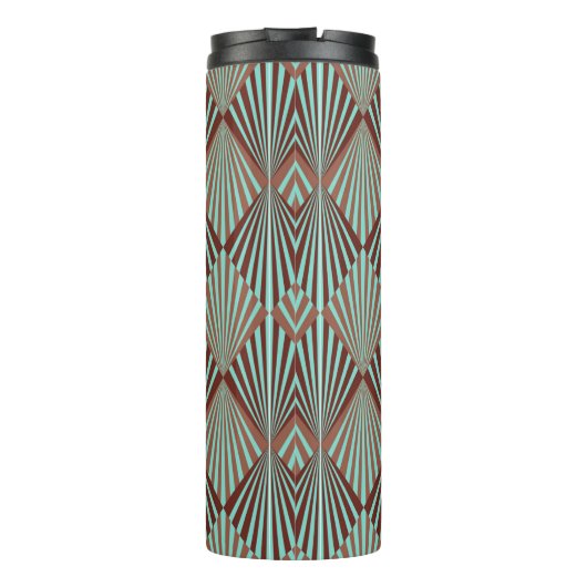 Art Deco style seamless pattern texture Thermosbeker (Achterkant)