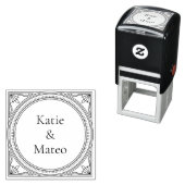 Art Deco Style Self-Inking Address Stamp Zelfinktende Stempel (In situ)