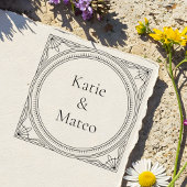 Art Deco Style Self-Inking Address Stamp Zelfinktende Stempel