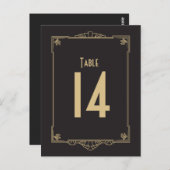 Art Deco Style Table Numbers Briefkaart (Voorkant / Achterkant)