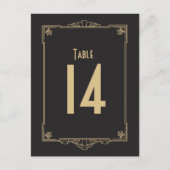 Art Deco Style Table Numbers Briefkaart (Voorkant)