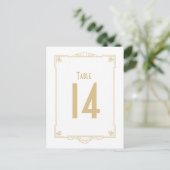 Art Deco Style Table Numbers Briefkaart (Staand voorkant)