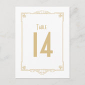 Art Deco Style Table Numbers Briefkaart (Voorkant)