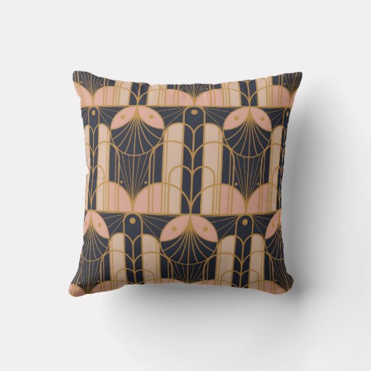Art Deco style Throw Pillow Kussen (Achterkant)