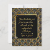 Art Deco Style Wedding Thank You Card Bedankkaart (Voorkant)