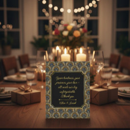 Art Deco Style Wedding Thank You Card Bedankkaart