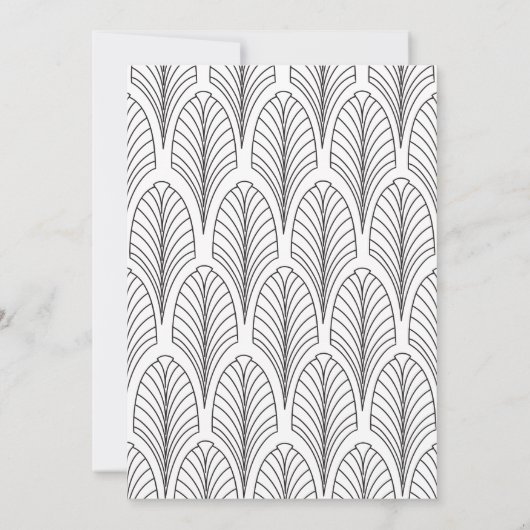 Art Deco Style Wedding Uitnodiging (Achterkant)