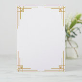 Art Deco Style Wedding Uitnodiging (Staand voorkant)