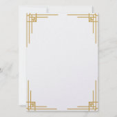 Art Deco Style Wedding Uitnodiging (Voorkant)