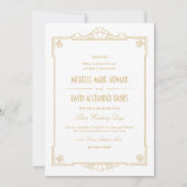 Art Deco Style Wedding Uitnodiging (Voorkant)