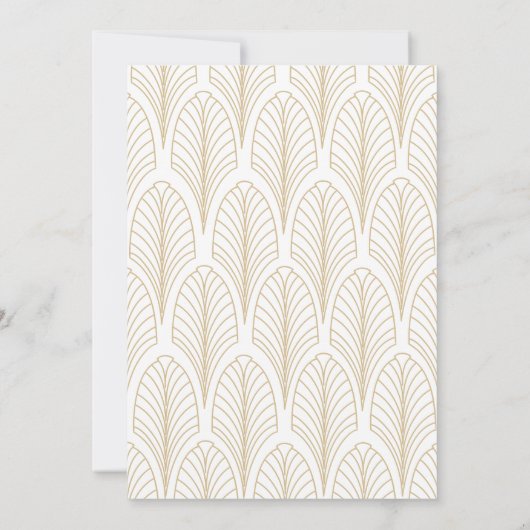 Art Deco Style Wedding Uitnodiging (Achterkant)