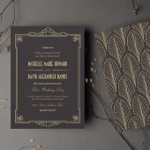Art Deco Style Wedding Uitnodiging
