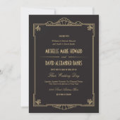 Art Deco Style Wedding Uitnodiging (Voorkant)