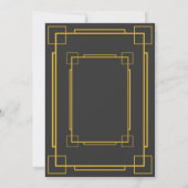 Art Deco Stylish Gold Border Kaart (Achterkant)