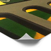 Art Deco Stylish Vintage inspired train poster (Hoek)