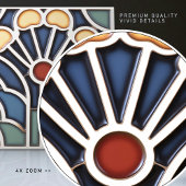 Art Deco Stylized Sunburst Tree Tile Tegeltje