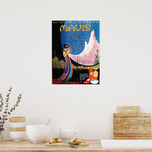 Art Deco Summer Blossom voor Mavis 1920 Poster (Keuken)