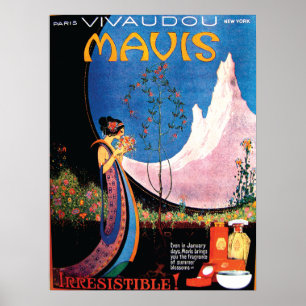 Art Deco Summer Blossom voor Mavis 1920 Poster
