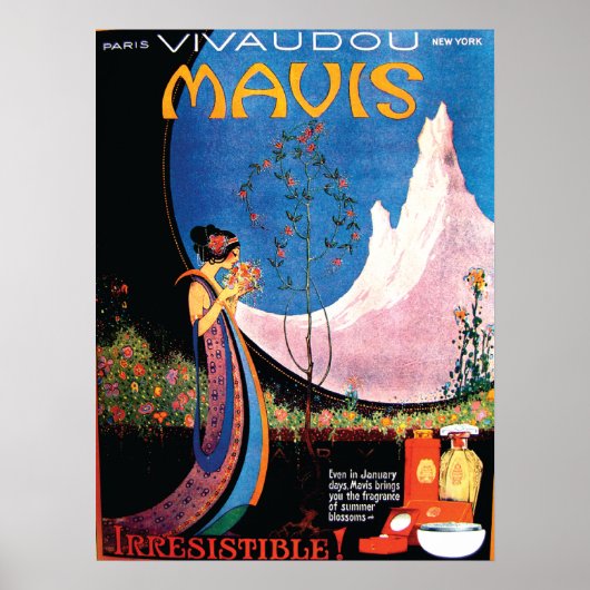 Art Deco Summer Blossom voor Mavis 1920 Poster (Voorkant)