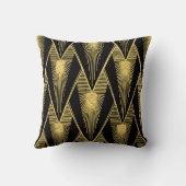 Art Deco Sunburst Drop Kussen (Achterkant)