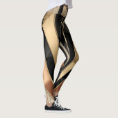 Art Deco Sunburst Geometric Luxury Design Leggings (Rechts)