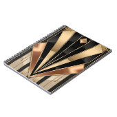 Art Deco Sunburst Geometric Luxury Design Notitieboek (Linkerzijde)