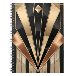 Art Deco Sunburst Geometric Luxury Design Notitieboek