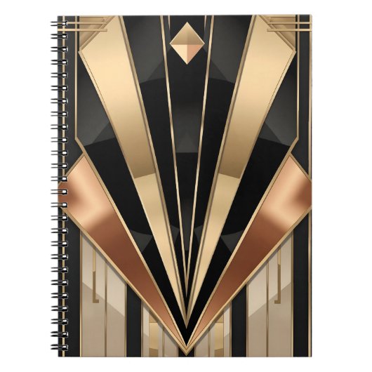 Art Deco Sunburst Geometric Luxury Design Notitieboek (Voorkant)