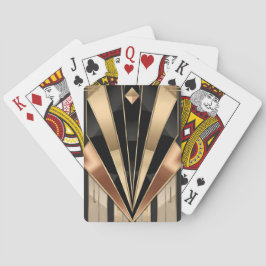 Art Deco Sunburst Geometric Luxury Design Pokerkaarten