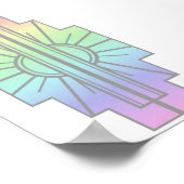 Art Deco Sunburst Pattern in Pastels Poster (Hoek)