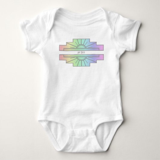 Art Deco Sunburst Pattern in Pastels Romper (Voorkant)