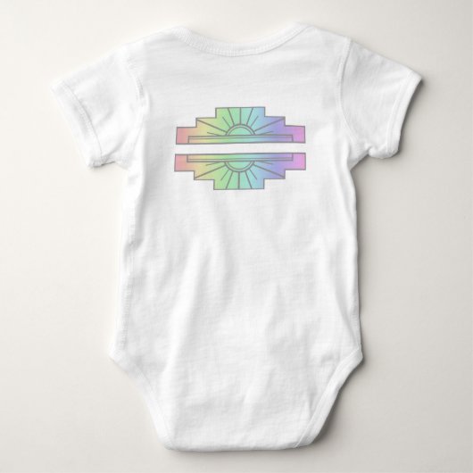 Art Deco Sunburst Pattern in Pastels Romper (Achterkant)