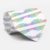 Art Deco Sunburst Pattern in Pastels Stropdas (Opgerold)