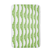 Art Deco Sunburst Pattern in White en Limoen Badmat (Voorkant Verticaal)