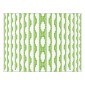 Art Deco Sunburst Pattern in White en Limoen Tafelkleed (Voorkant (Horizontaal))