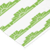 Art Deco Sunburst Pattern in White en Limoen Tafelkleed (Gekanteld)