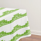 Art Deco Sunburst Pattern in White en Limoen Tafelkleed (Voorbeeld)