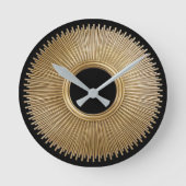 Art Deco Sunburst  Ronde Klok (Voorkant)