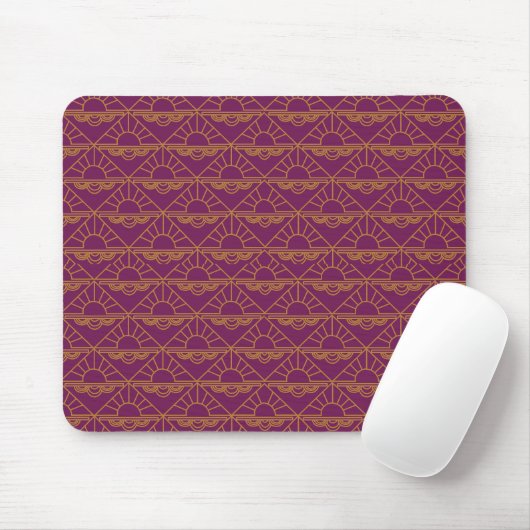 Art Deco Sunrise Muismat (Met muis)