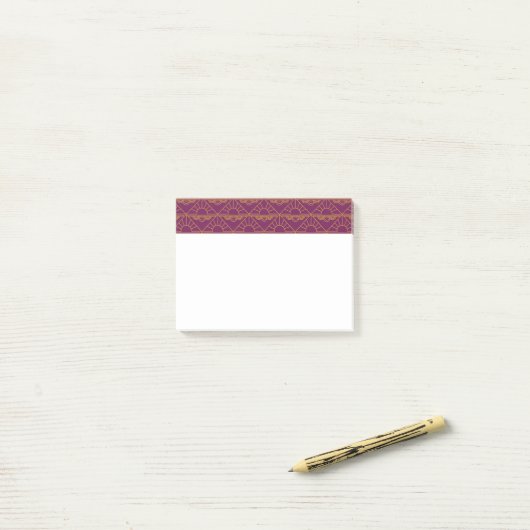 Art Deco Sunrise Post-it® Notes (Op bureau)