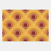 Art Deco Sunrise Retro patroon Inpakpapier Vel (Voorkant 3)