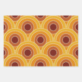 Art Deco Sunrise Retro patroon Inpakpapier Vel (Voorkant 2)