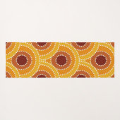 Art Deco Sunrise Retro patroon met monogram Yogamat (Achterkant (horizontaal))