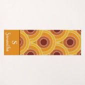 Art Deco Sunrise Retro patroon met monogram Yogamat (Voorkant (horizontaal))