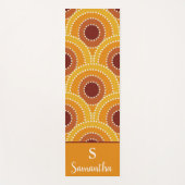 Art Deco Sunrise Retro patroon monogrammen Yogamat (Voorkant)