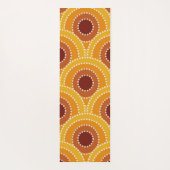 Art Deco Sunrise Retro patroon monogrammen Yogamat (Achterkant)