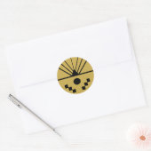 Art Deco Sunrise Ronde Sticker (Envelop)