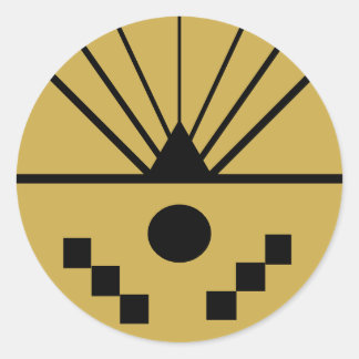 Art Deco Sunrise Ronde Sticker